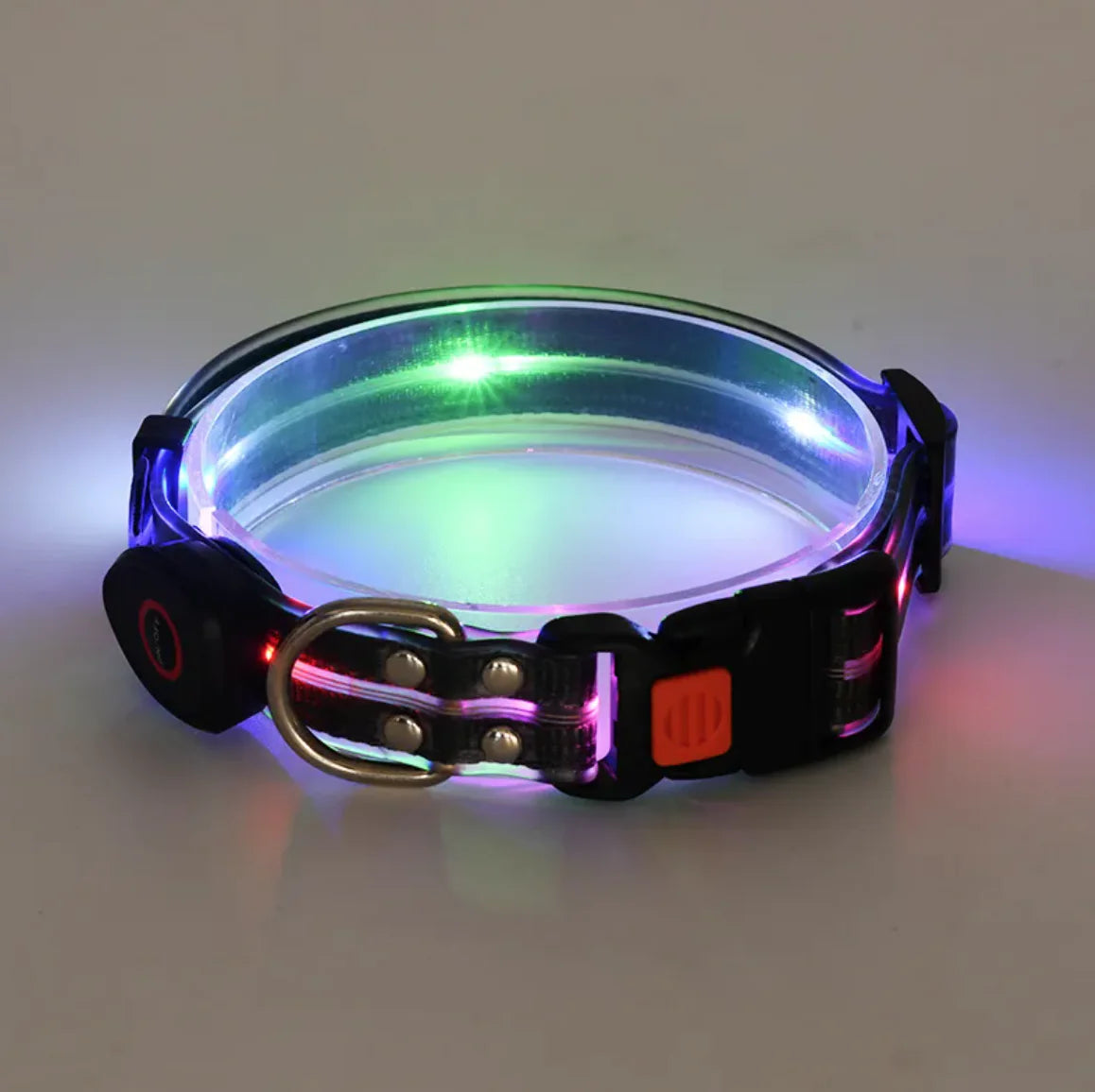 Rechargeable LED Pet Collar with Nylon Leash - PetsAnonymous