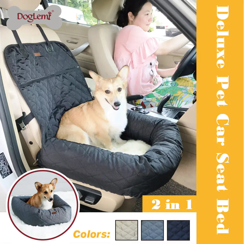 New Multifunctional Pet Car Bed with Thick Cushion - PetsAnonymous