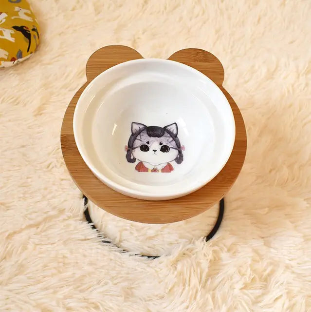 Spine Protection Bowl Holder for Cat Food and Water - PetsAnonymous