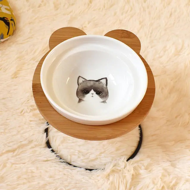 Spine Protection Bowl Holder for Cat Food and Water - PetsAnonymous