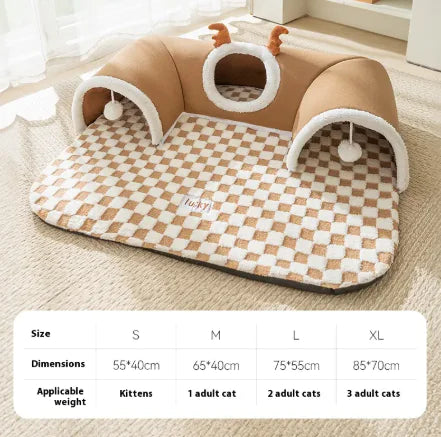 Hide-and-Seek Cat Tunnel Bed - PetsAnonymous