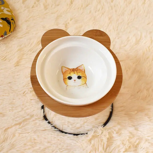 Spine Protection Bowl Holder for Cat Food and Water - PetsAnonymous