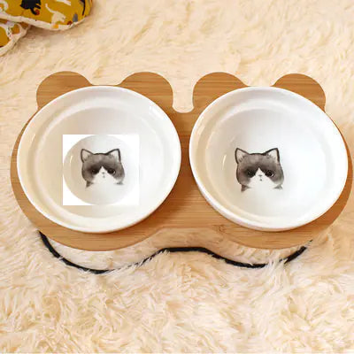 Spine Protection Bowl Holder for Cat Food and Water - PetsAnonymous