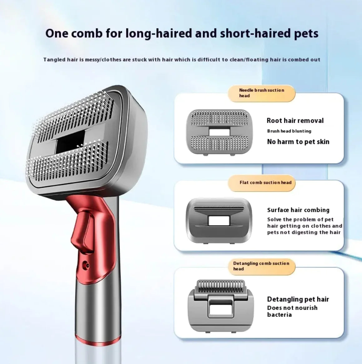 Full Series Pet Shaver Comb Suit with Hair Suction Head for Dogs and Cats - PetsAnonymous