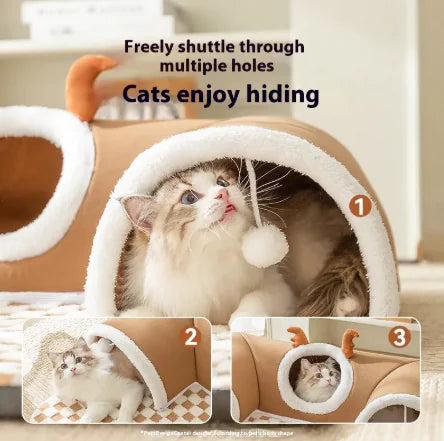 Hide-and-Seek Cat Tunnel Bed - PetsAnonymous
