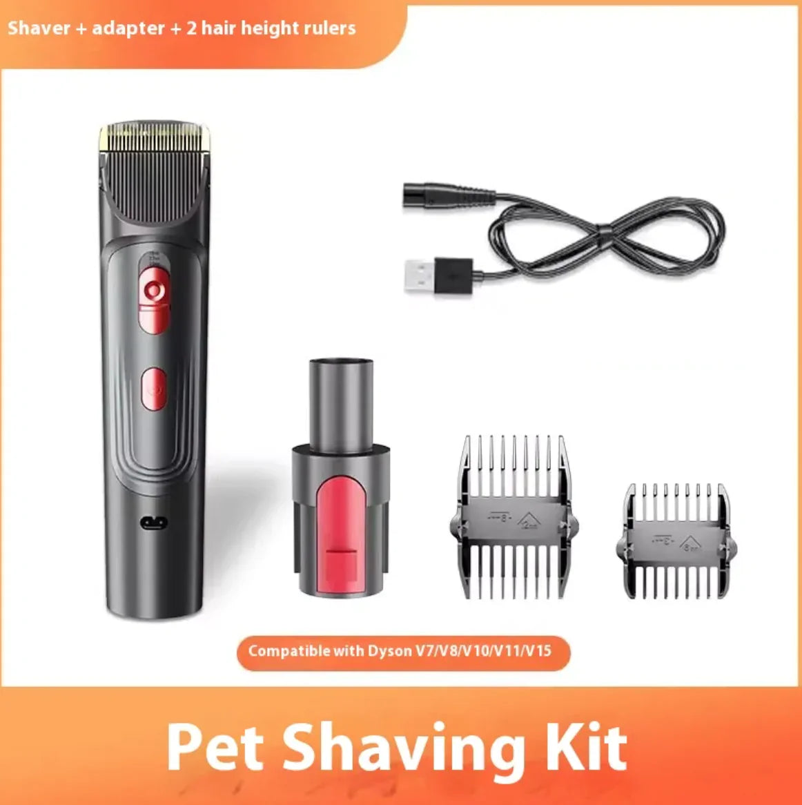 Full Series Pet Shaver Comb Suit with Hair Suction Head for Dogs and Cats - PetsAnonymous