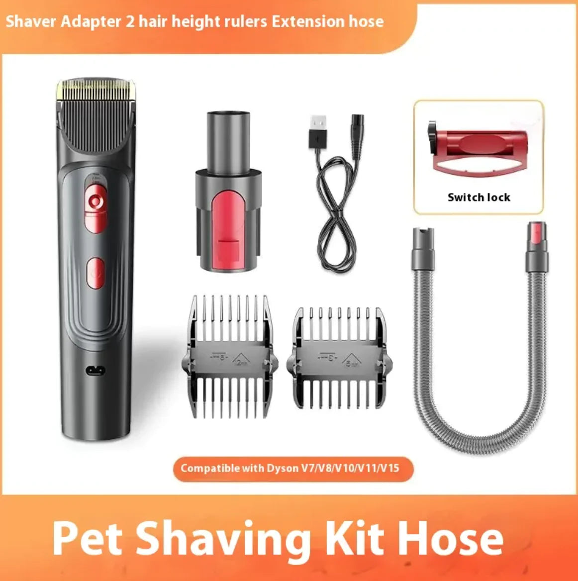 Full Series Pet Shaver Comb Suit with Hair Suction Head for Dogs and Cats - PetsAnonymous