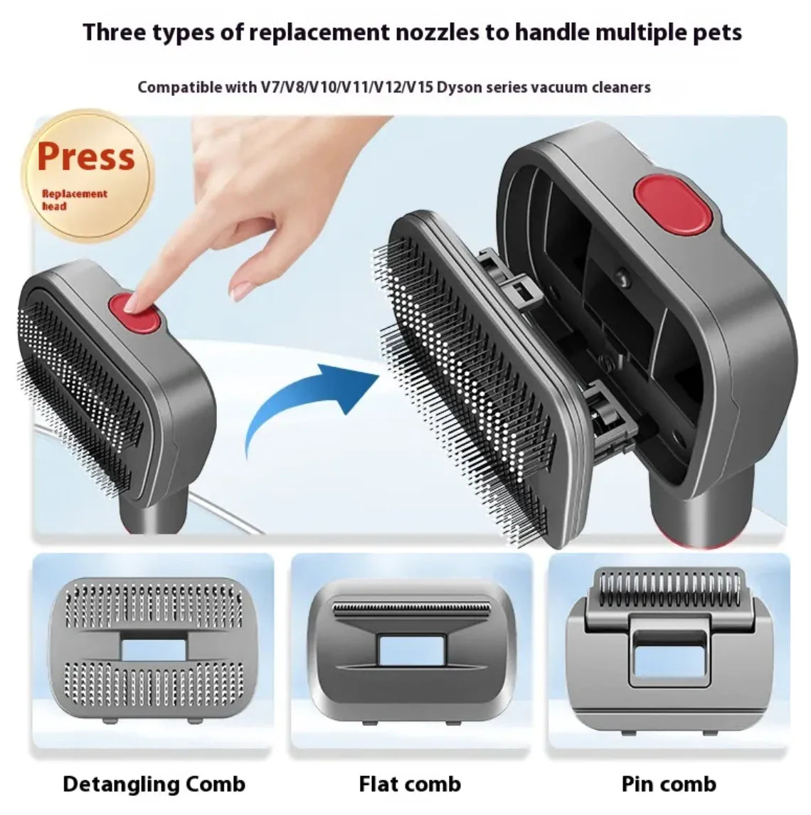 Full Series Pet Shaver Comb Suit with Hair Suction Head for Dogs and Cats - PetsAnonymous