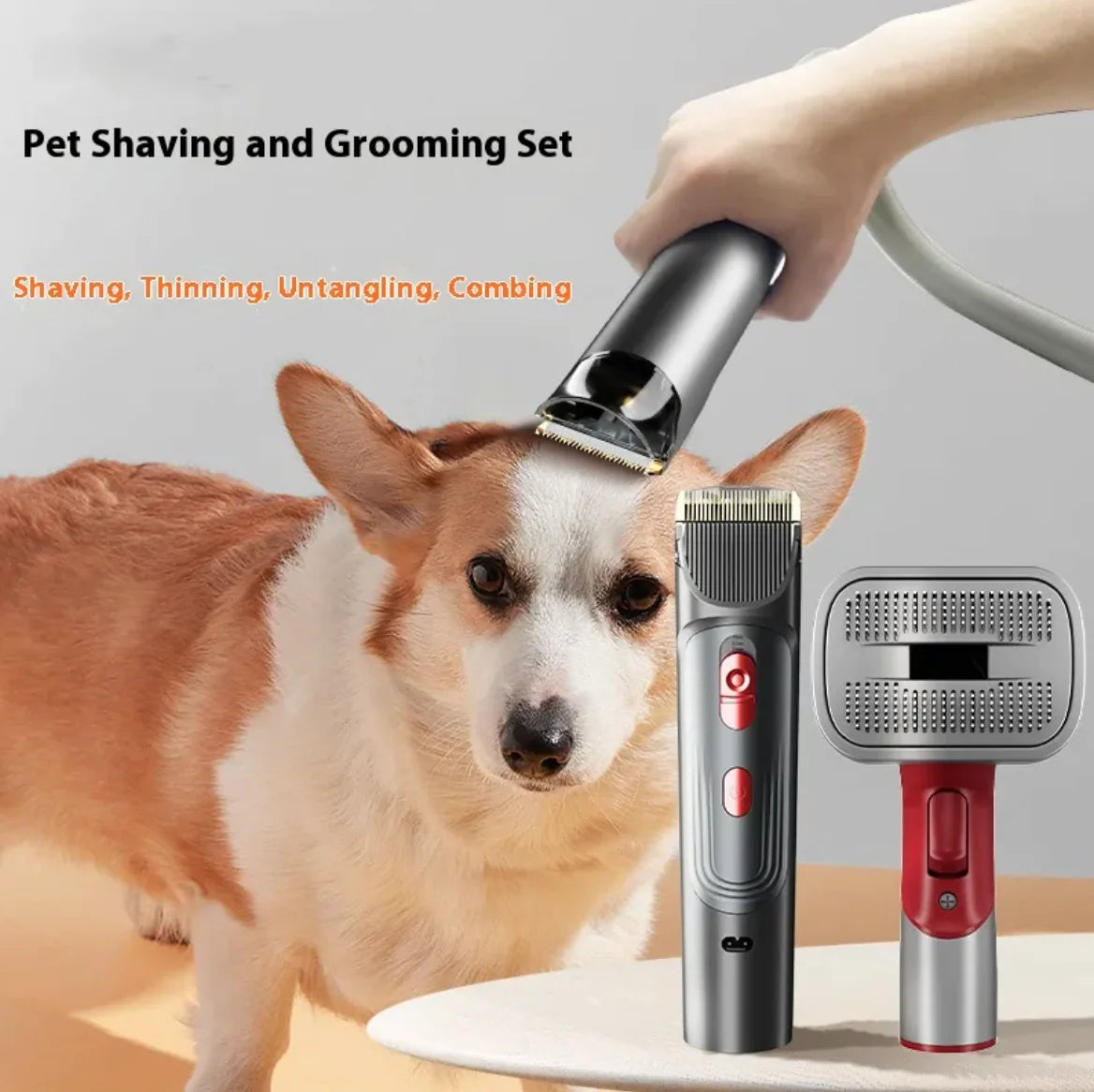 Full Series Pet Shaver Comb Suit with Hair Suction Head for Dogs and Cats - PetsAnonymous