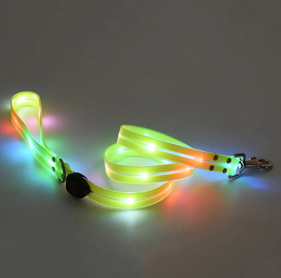 Rechargeable LED Pet Collar with Nylon Leash - PetsAnonymous