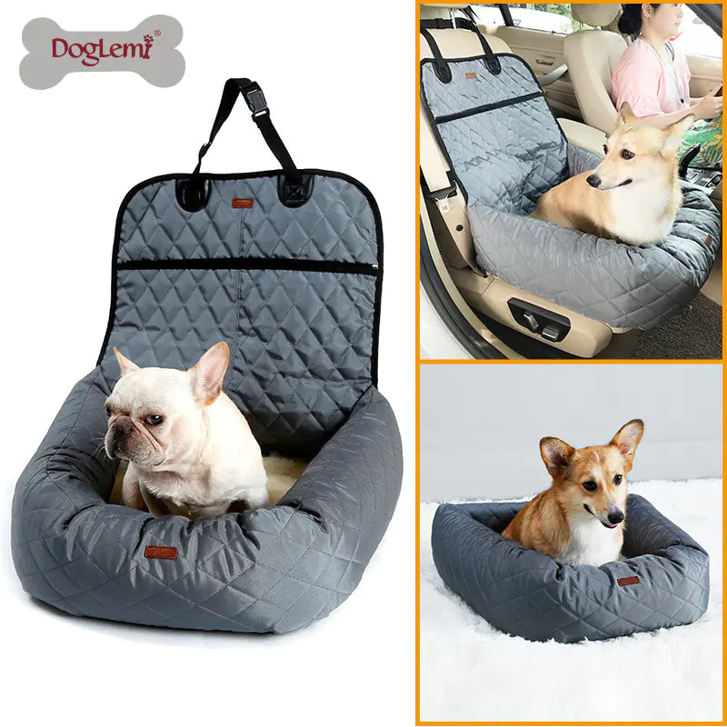 New Multifunctional Pet Car Bed with Thick Cushion - PetsAnonymous