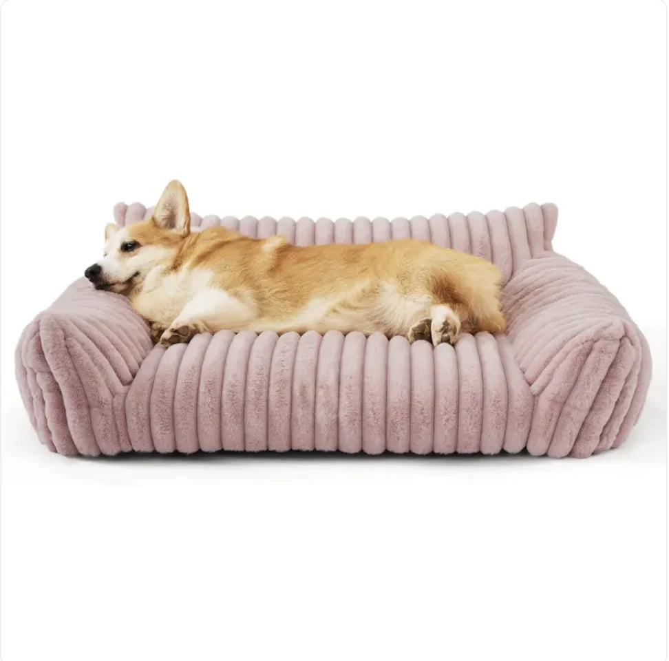 Bedsure Cute Cat Sofa - Soft Corduroy Fleece Pet Bed - PetsAnonymous