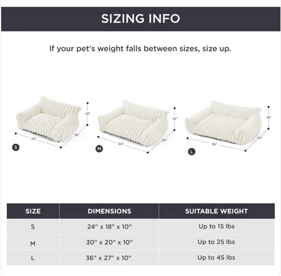 Bedsure Cute Cat Sofa - Soft Corduroy Fleece Pet Bed - PetsAnonymous